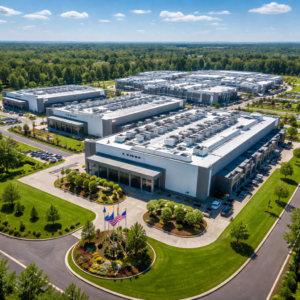 A beautiful, modern data center campus